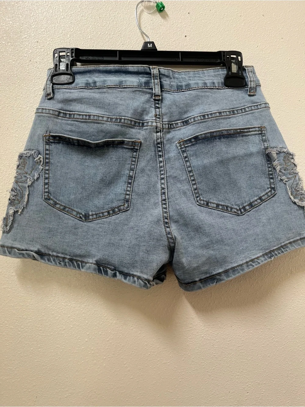 BAMBOO Light Blue Drawstring Denim Shorts